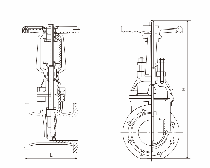 明杆弹性座封闸阀(图1)