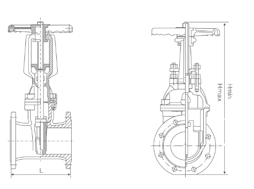 Rising stem elastic seat sealing gate valve(图1)
