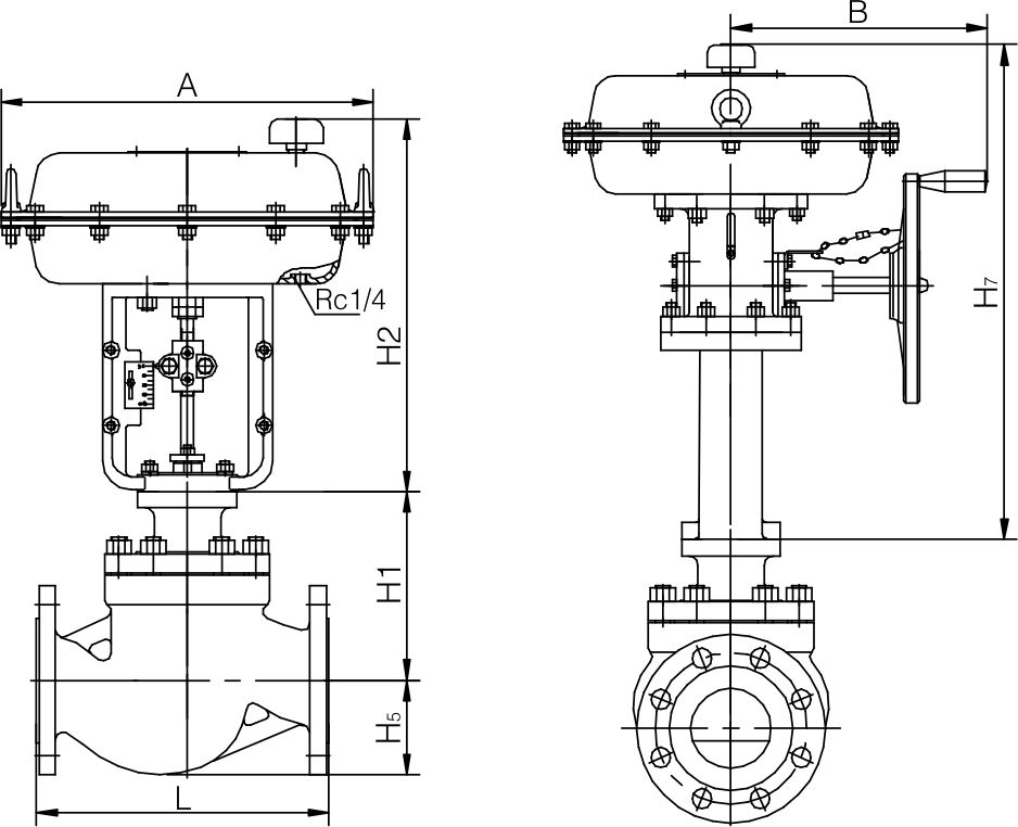 Single-seat pneumatic control valve(图1)
